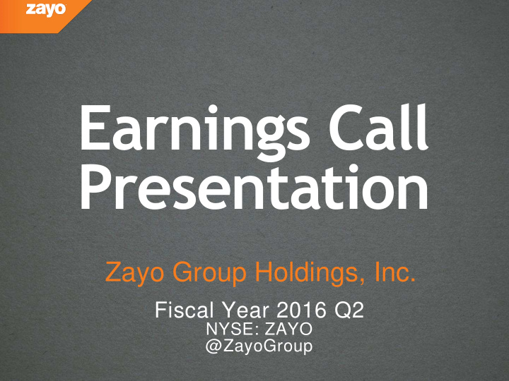 earnings call