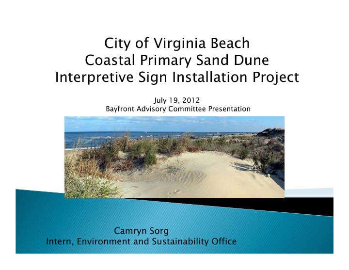 city of virginia beach coastal primary sand dune