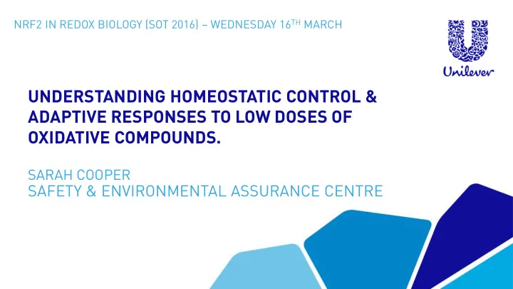 understanding homeostatic control