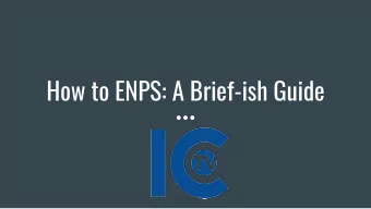 How to ENPS: A Brief-ish Guide  This is what your screen will look like when you first open the