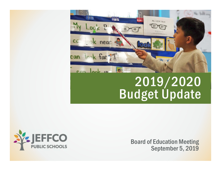 2019 2020 budget update