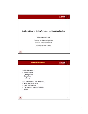 1      Introduction   Motivation   Source coding with decoder