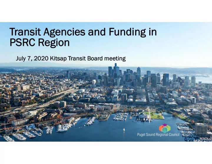 transit a ansit agencies and f gencies and funding in