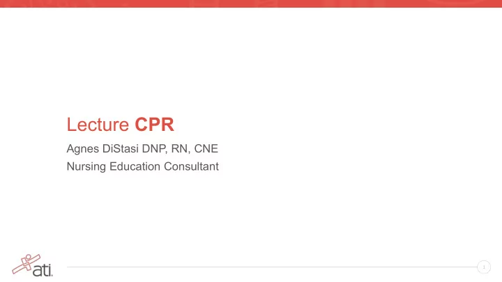 lecture cpr
