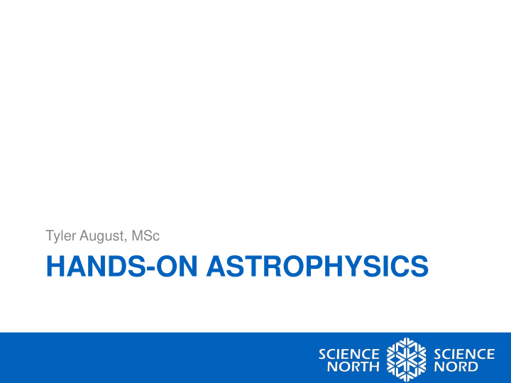 hands on astrophysics