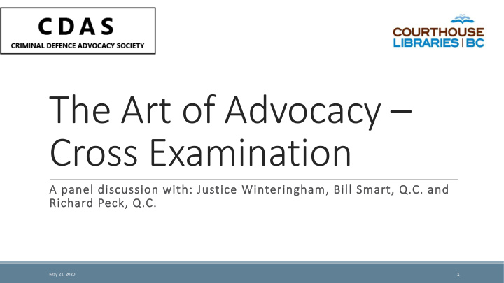 the art of advocacy cross examination