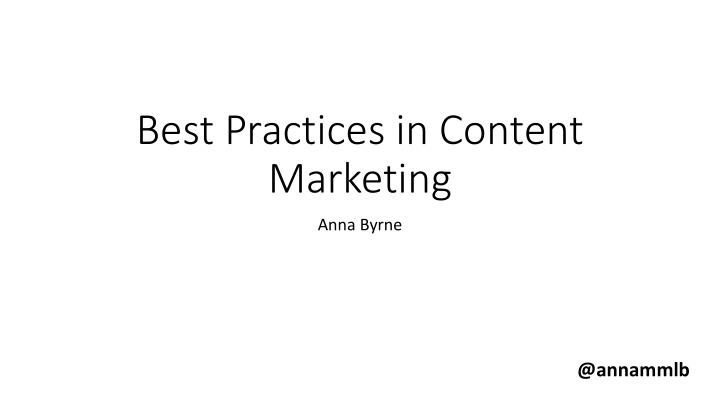 best practices in content
