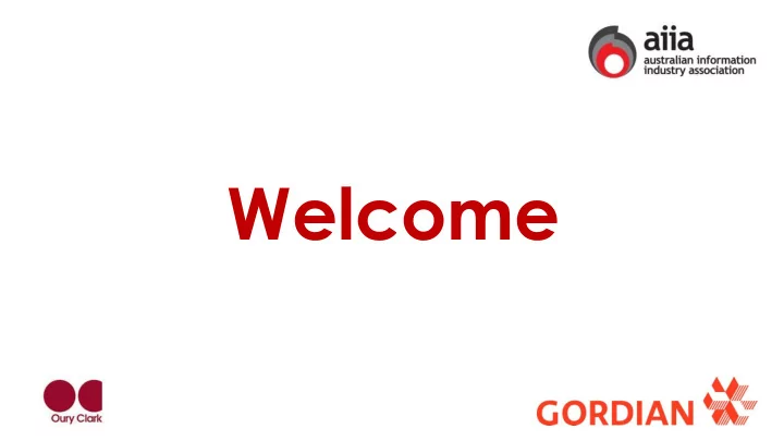 welcome agenda