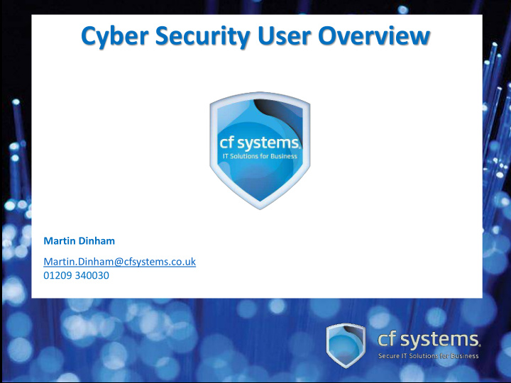 cyber security user overview