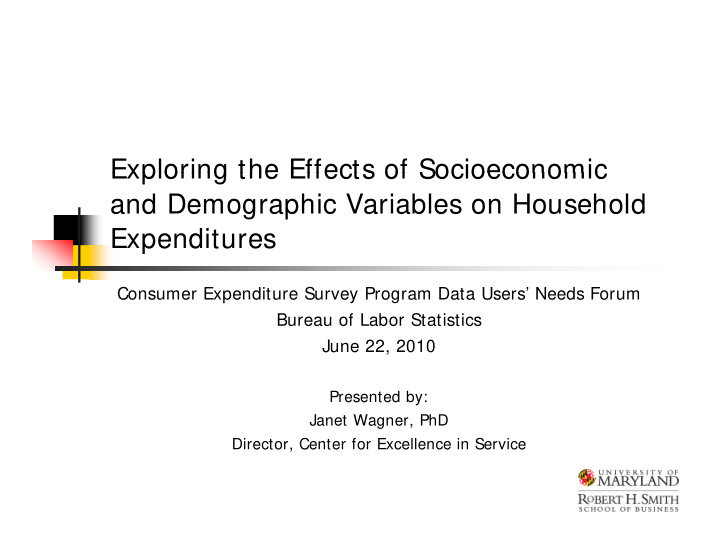 exploring the effects of socioeconomic exploring the