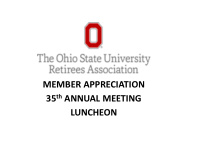 member appreciation 35 th annual meeting luncheon minutes