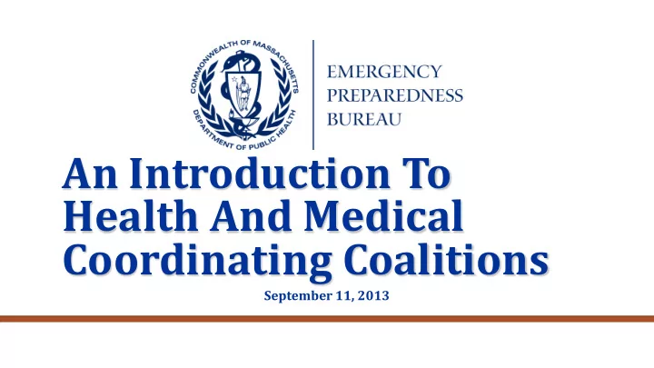 an introduction to health and medical coordinating