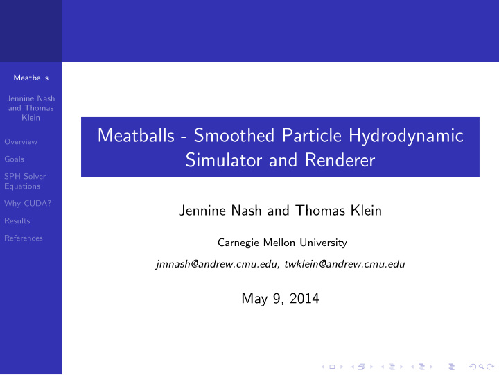 meatballs smoothed particle hydrodynamic