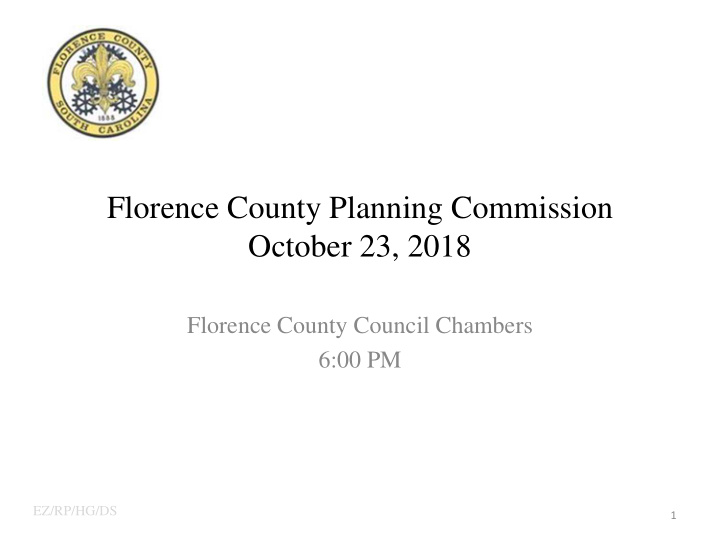florence county planning commission october 23 2018