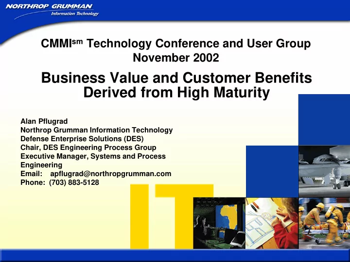 business value and customer benefits derived from high
