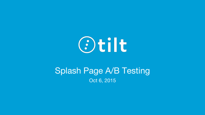 splash page a b testing