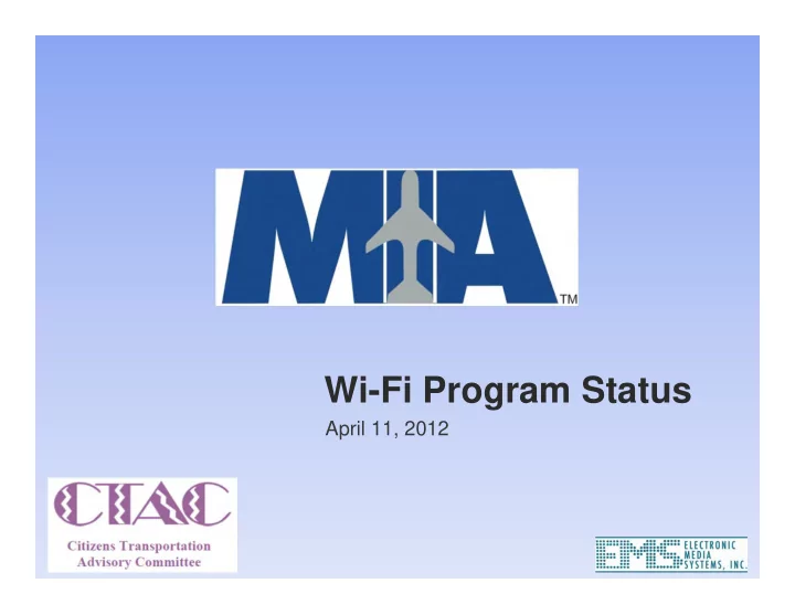 wi fi program status