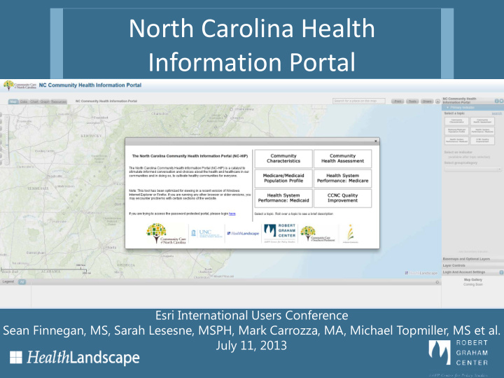 north carolina health information portal