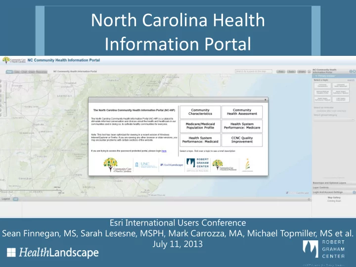 north carolina health information portal