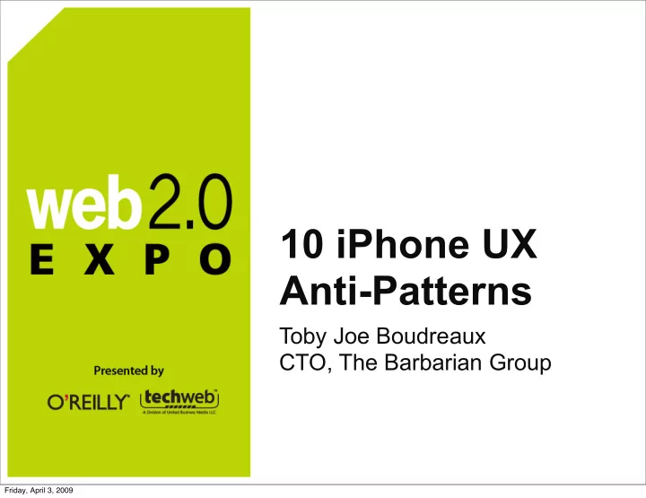 10 iphone ux anti patterns