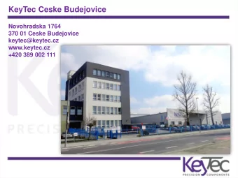 KeyTec Ceske Budejovice  Novohradska 1764  370 01 Ceske Budejovice  keytec@keytec.cz  www.keytec.cz