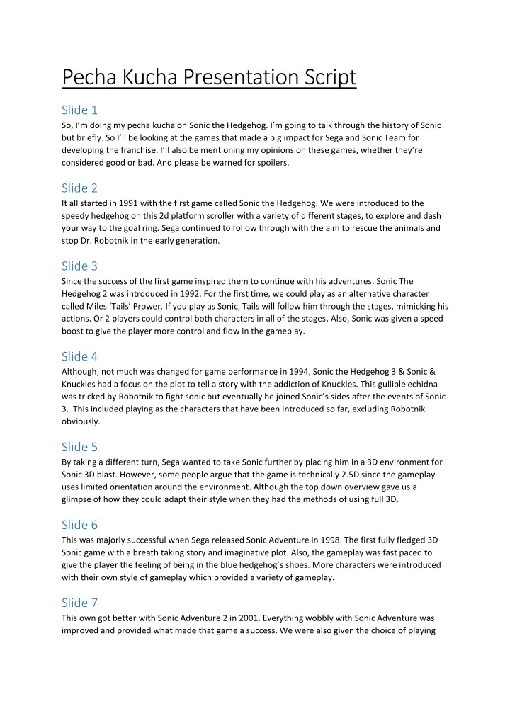 pecha kucha presentation script