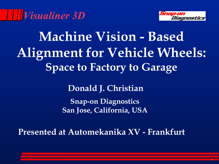machine vision based alignment for vehicle wheels