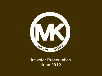 Investor Presentation  June 2012  DISCLAIMER  FORWARD LOOKING STATEMENTS    Certain information