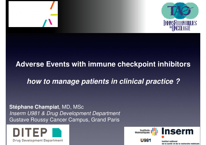 adverse events with immune checkpoint inhibitors how to