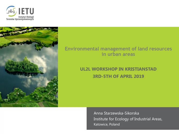 environmental management of land resources