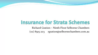Richard Gration  Ninth Floor Selborne Chambers  (02) 8915 2113