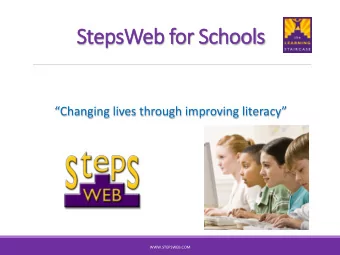 Changing lives through improving literacy  WWW.STEPSWEB.COM  Special needs pupils  Do y