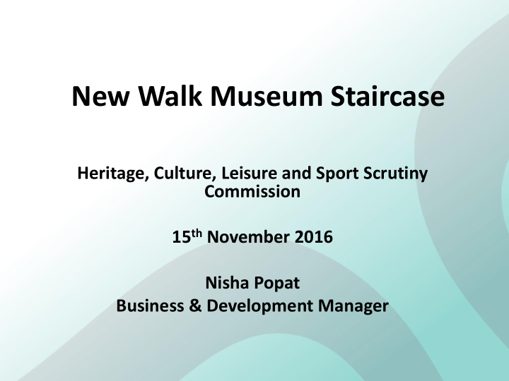 new walk museum staircase
