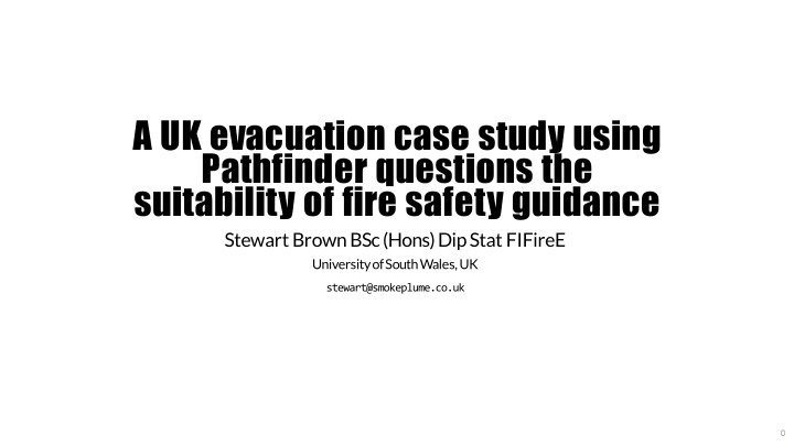 a uk evacuation case study using pathfinder questions the