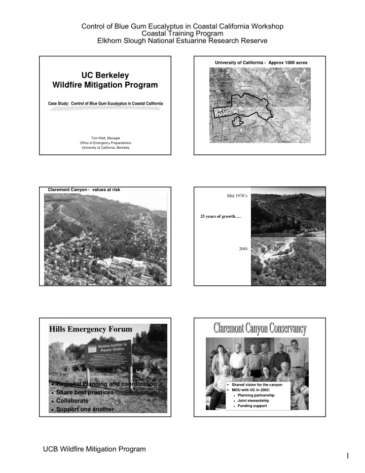 uc berkeley wildfire mitigation program