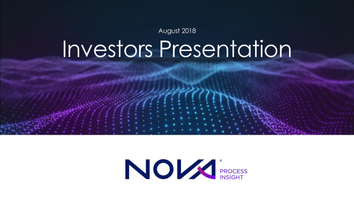 investors presentation