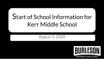 BISD First Week - Middle School  August 31st  is the first week of school    If you chose