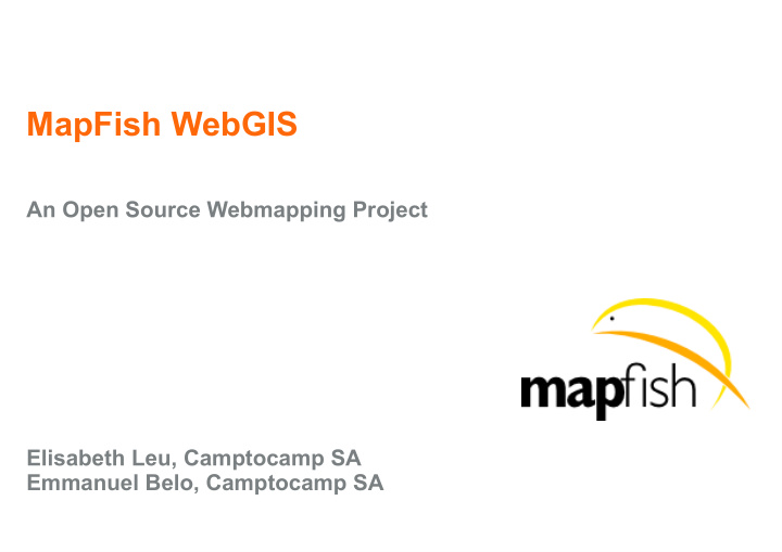 mapfish webgis