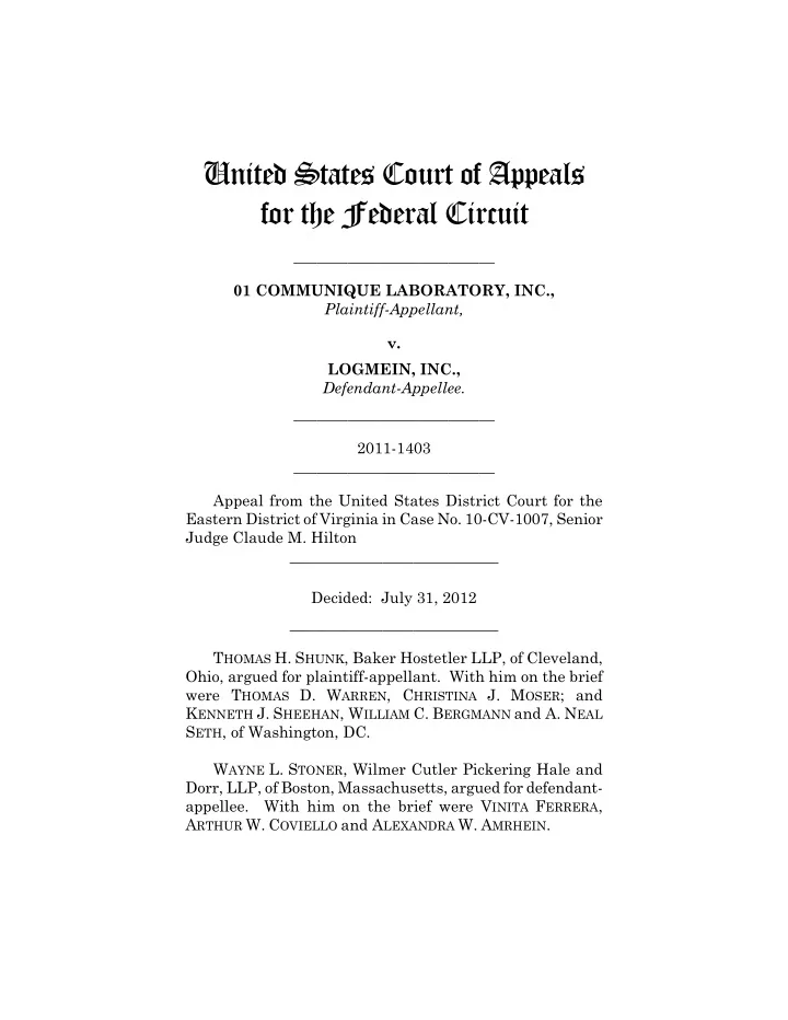 united states court of appeals for the federal circuit