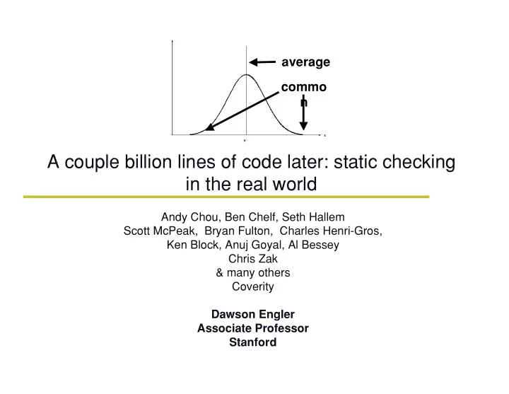 a couple billion lines of code later static checking in