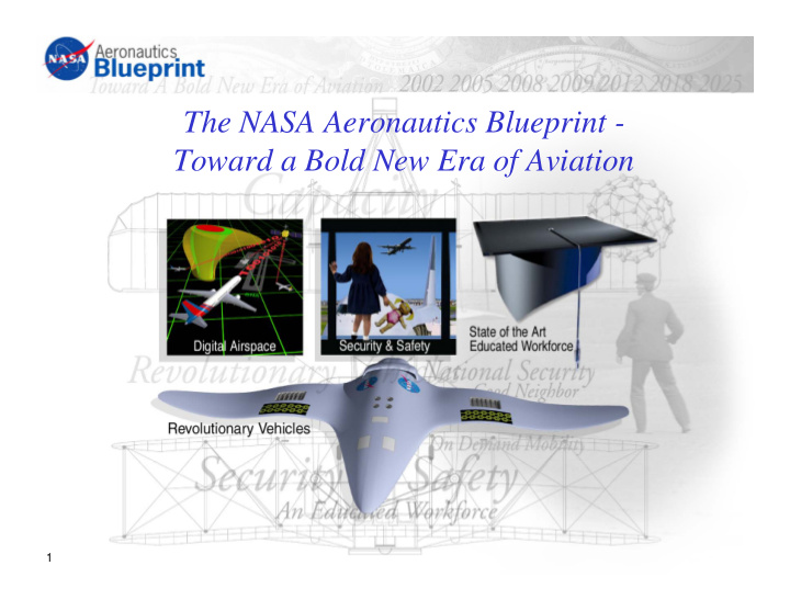 the nasa aeronautics blueprint toward a bold new era of