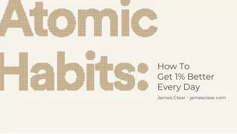 How To  Get 1% Better  Every Day James Clear  jamesclear.com  My story.  jamesclear.com  I had