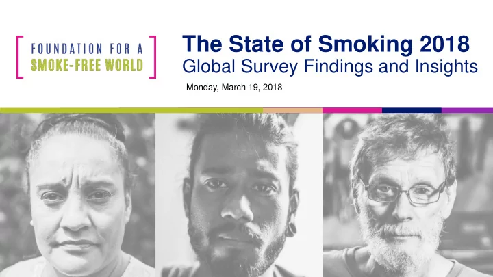 the state of smoking 2018