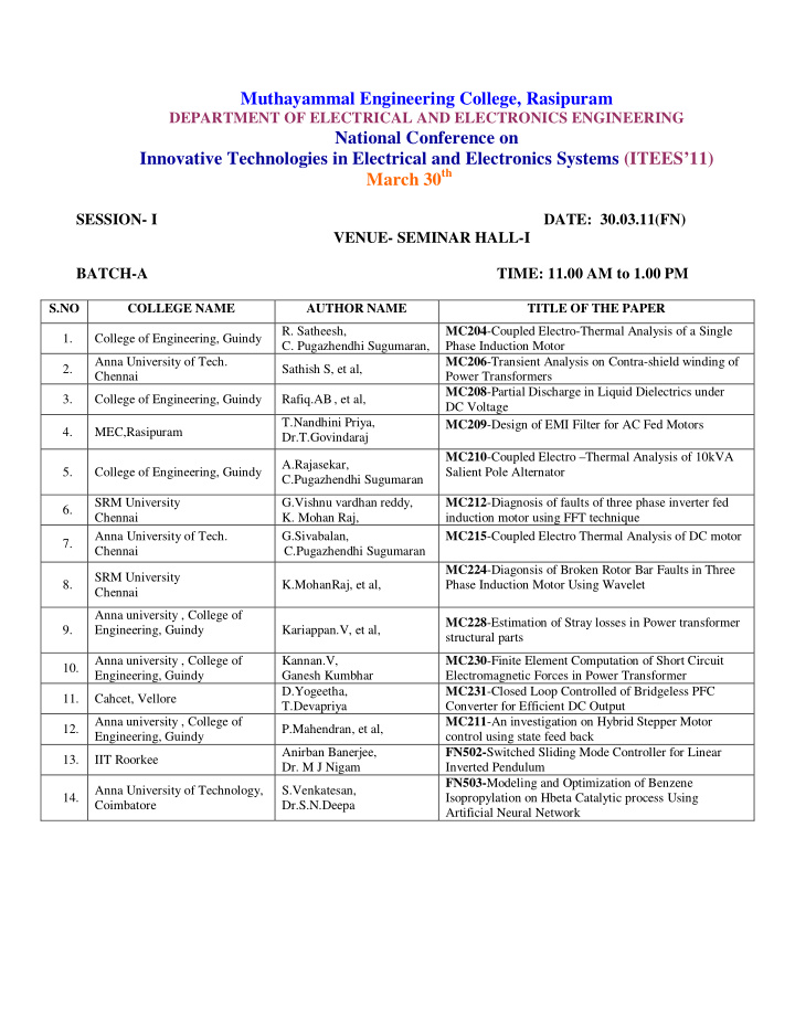 muthayammal engineering college rasipuram