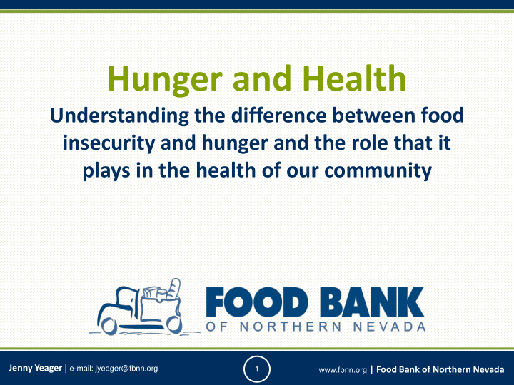 hunger and health