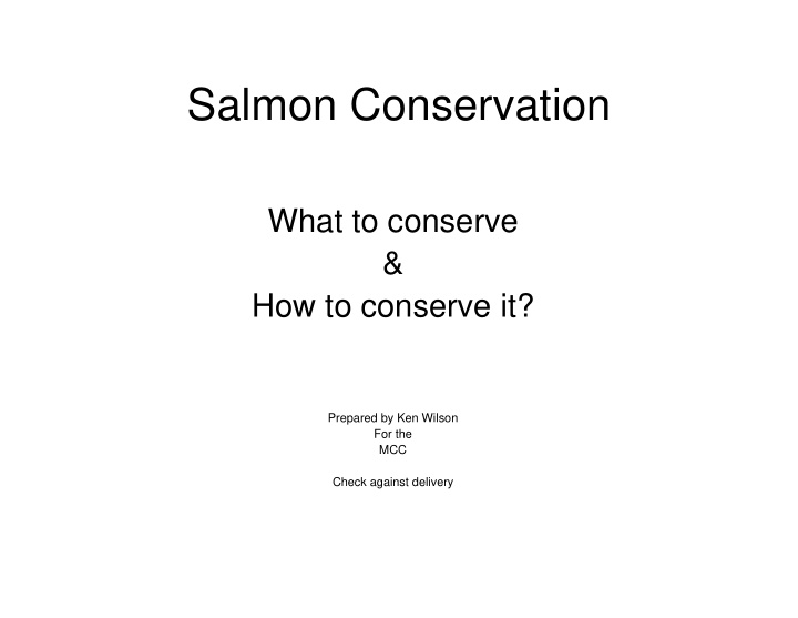 salmon conservation