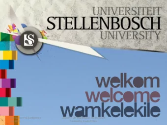 Internatjon FYE Conference  Llewellyn LM MacMaster, Stellenbosch  1  July 2012  University, South