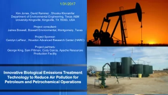 Inno  novati  tive  e Biologi  logica  cal  l Emissions  ssions Treatmen  ment  t  Technolo  nology