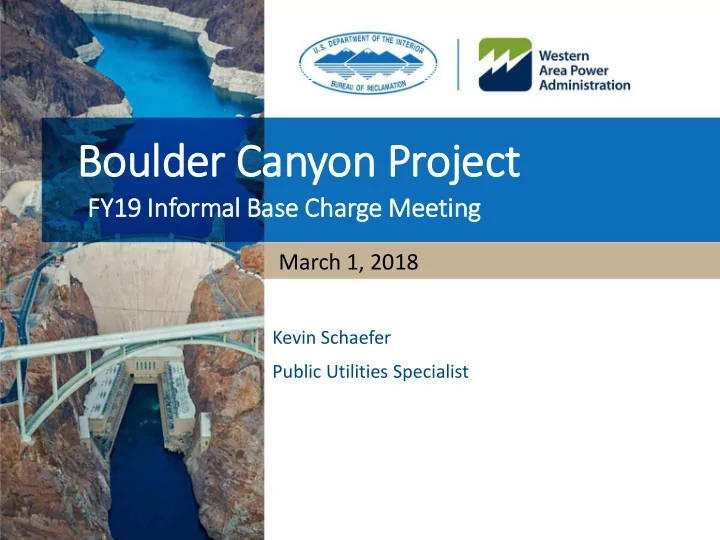 boulder er c canyon projec ect