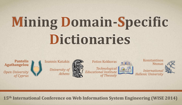 mining domain specific dictionaries